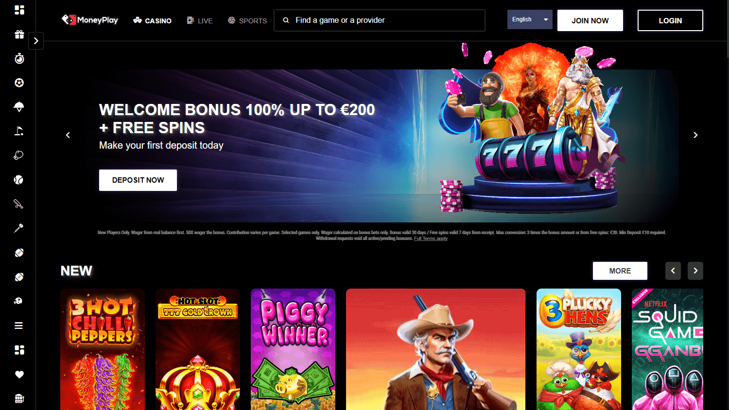 MoneyPlay Casino Desktop screenshot
