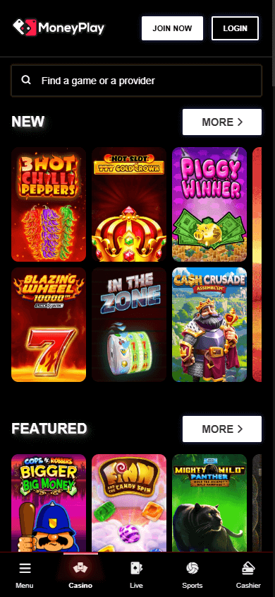 MoneyPlay Casino Mobile screenshot